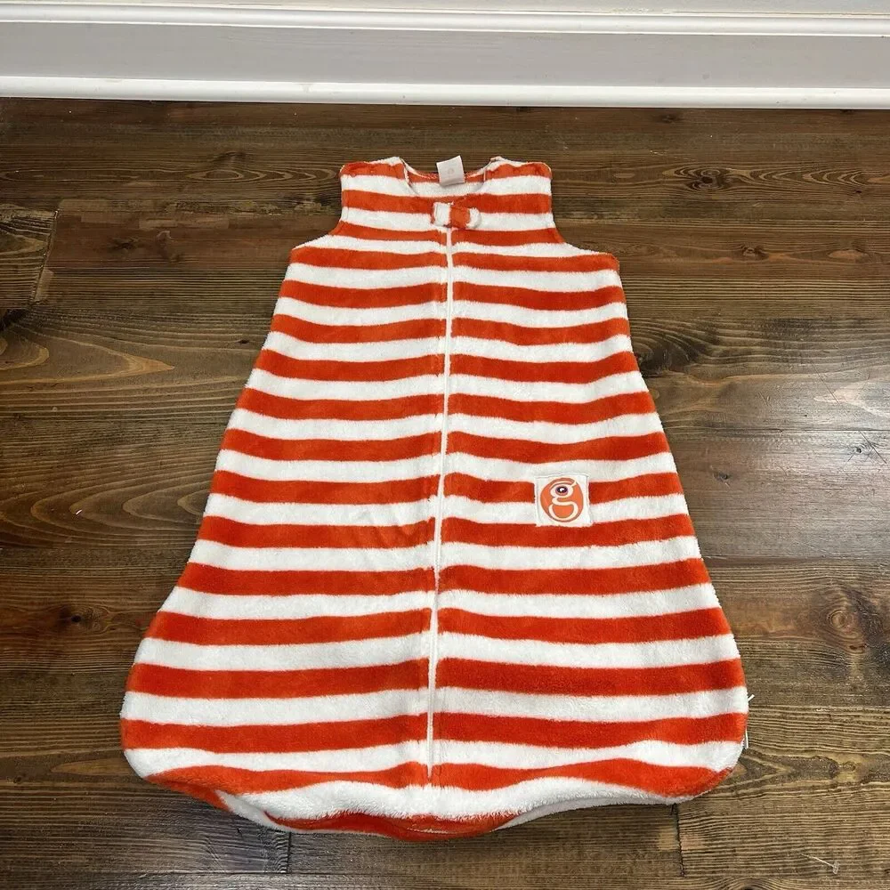 Gunamuna Gunapod Wearable Baby Blanket Orange Fleece Sleep Sack 0-9 Months